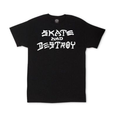 Thrasher Skate Mag Skate & Destroy Short Sleeve Tee Black - Nero - Maglietta a maniche corte