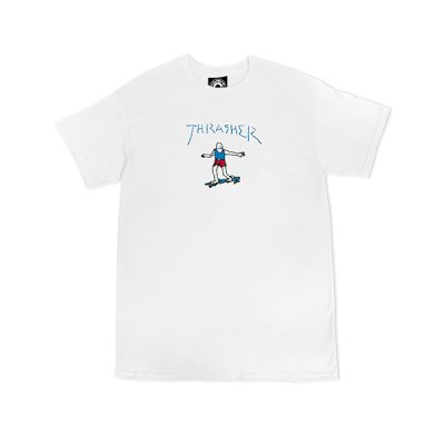 Thrasher Skate Mag Gonz Logo Short Sleeve Tee - Blanc - Maglietta a maniche corte