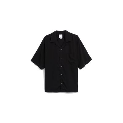 Vans LX Premium Camp Collar Woven Short Shirt - Nero - Maglietta a maniche corte