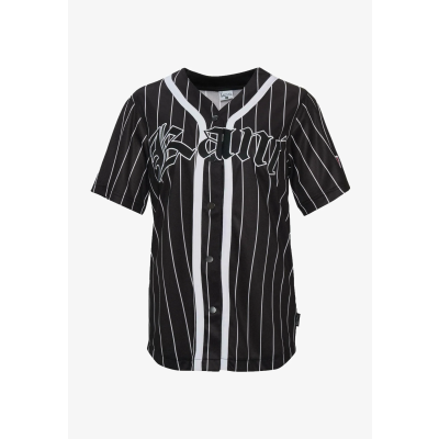 Karl Kani Woven Signature Old English Baseball Women Shirt Black/White - Nero - Camicia