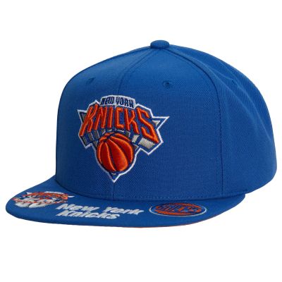 Mitchell & Ness NBA New York Knicks Front Face Snapback - Blu - Cappello