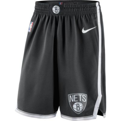 Nike Brooklyn Nets Icon Edition NBA Swingman Shorts - Nero - Pantaloncini