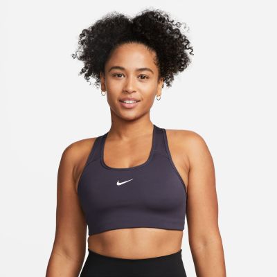 Nike Dri-FIT Swoosh Women's Medium-Support 1-Piece Pad Sports Gridiron - Viola - Reggiseno