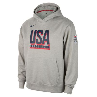 Nike USA Practice Fleece Basketball Hoodie Grey - Grigio - Hoodie