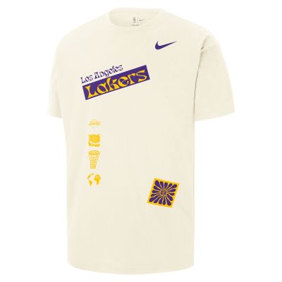 Nike NBA Los Angeles Lakers Oversized Basketball Tee - Blanc - Maglietta a maniche corte