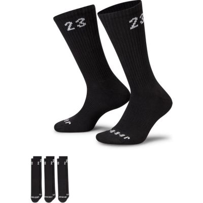 Jordan Essentials 3 Pack Crew Black Socks - Nero - Calzini