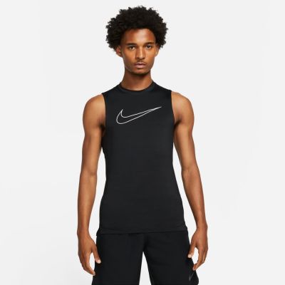 Nike Pro Dri-FIT Tight-Fit Sleeveless Top - Nero - Maglietta a maniche corte
