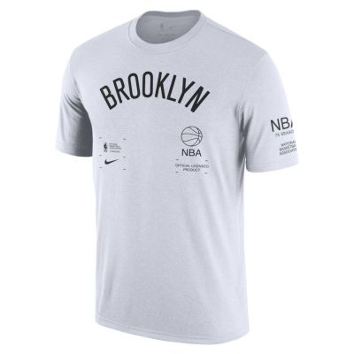 Nike Brooklyn Nets Courtside Tee - Blanc - Maglietta a maniche corte