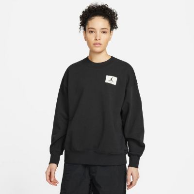 Jordan Essentials Wmns Fleece Crew Sweatshirt - Nero - Hoodie