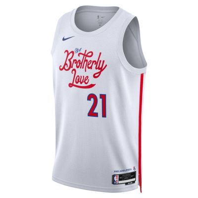 Nike NBA Dri-FIT Joel Embiid Philadelphia 76ers City Edition 2022 Swingman Jersey - Blanc - Maglia