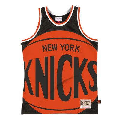 Mitchell & Ness Blown Out Fashion Jersey New York Knicks Black - Arancia - Maglia