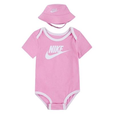 Nike Infant Core Bucket Hat & Bodysuit 2pc Set Pink - Rosa - set