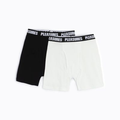 Pleasures Boxer Brief 2-Pack Black/White - Multicolor - Biancheria intima