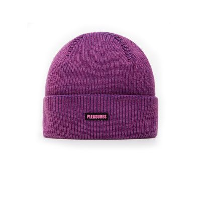 Pleasures Impact Logo Beanie Purple - Viola - Cappello