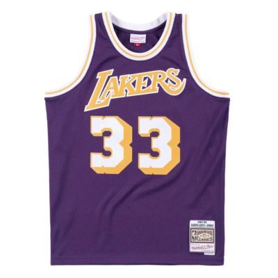 Mitchell & Ness Los Angeles Lakers Kareem Abdul-Jabbar Swingman Jersey - Viola - Maglia