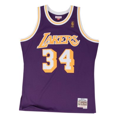 Mitchell & Ness NBA Shaquille O'Neal LA Lakers Swingman Road Jersey - Viola - Maglia