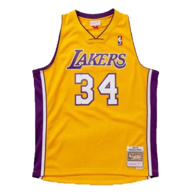 Mitchell & Ness Los Angeles Lakers Shaquille O'neal Swingman Jersey - Giallo - Maglia