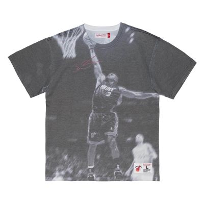 Mitchell & Ness NBA Dwyane Wade Above The Rim Sublimated S/S Tee - Grigio - Maglietta a maniche corte