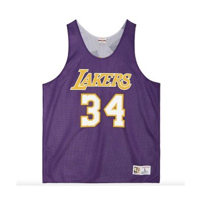 Mitchell & Ness NBA LA Lakers Shaquille O'Neal Reversible Mesh Tank - Viola - Maglia