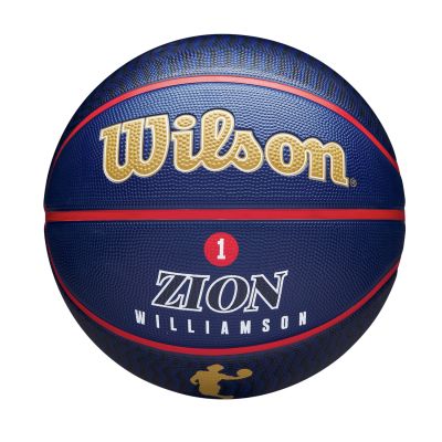 Wilson NBA Player Icon Outdoor Basketball Zion Size 7 - Blu - Sfera