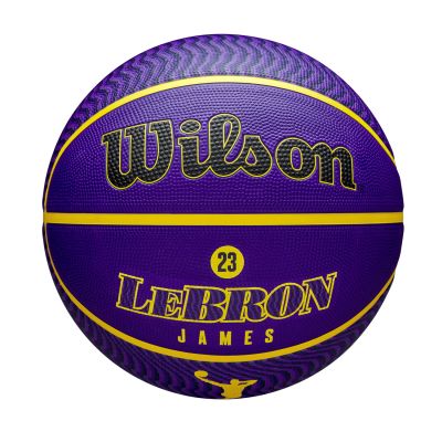 Wilson NBA Player Icon Outdoor Basketball LeBron New Size 7 - Viola - Sfera